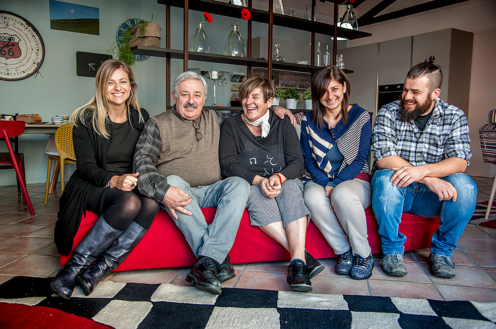 Edda, Luciano, Rosa, Laura e Giovanni